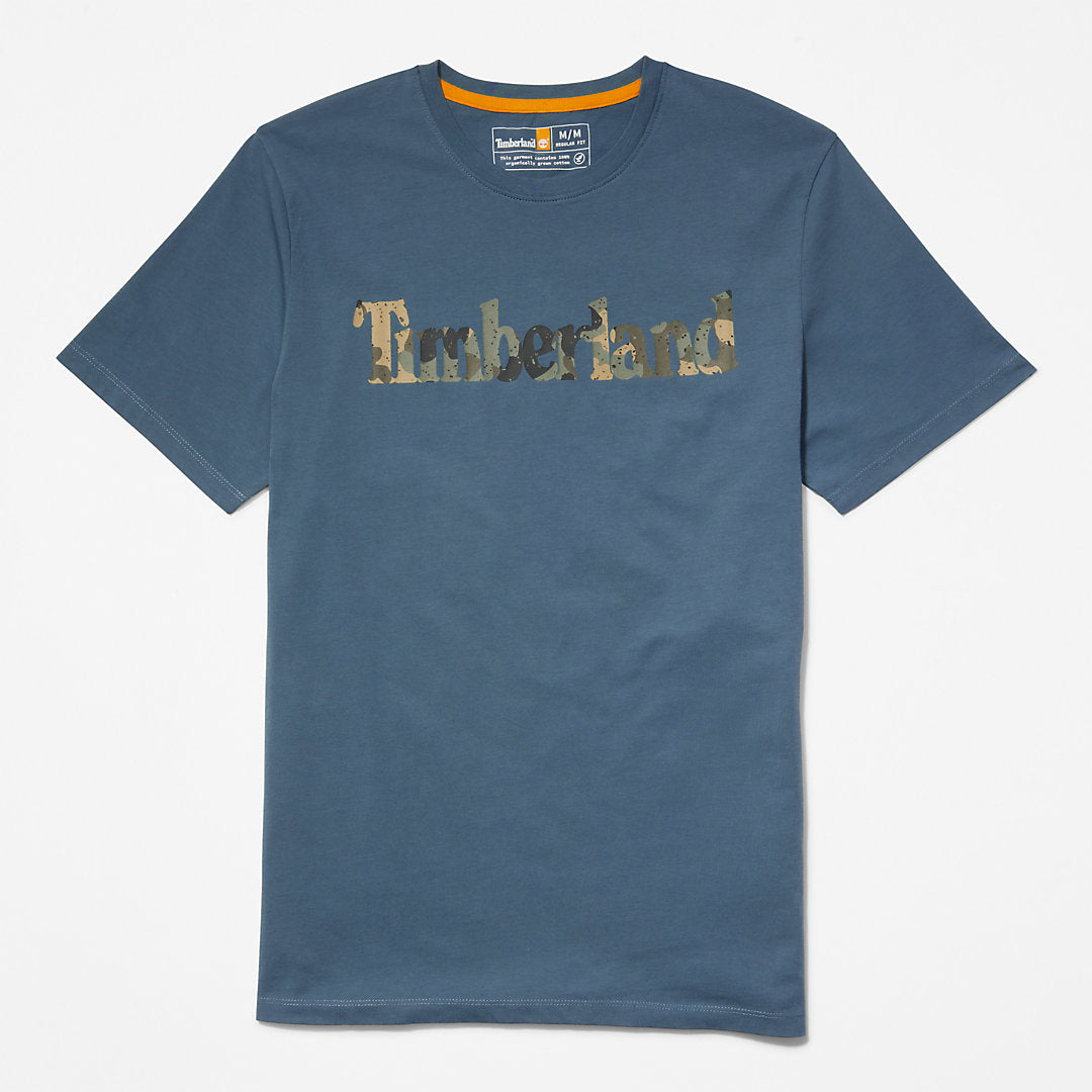 Timberland Best Seller - Camo-Logo T-Shirt for Men in Blue