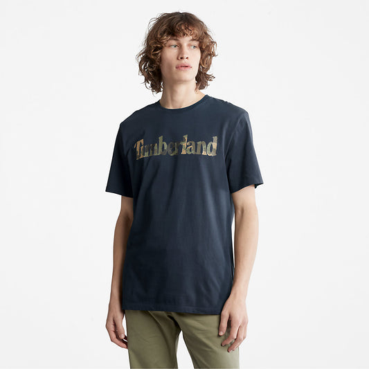 Timberland Popular - Camo-Logo T-Shirt for Men in Navy