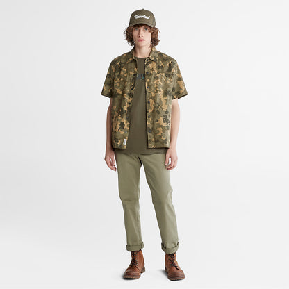 Timberland Customer Favorite - Camo-Logo T-Shirt for Men in Dark Green