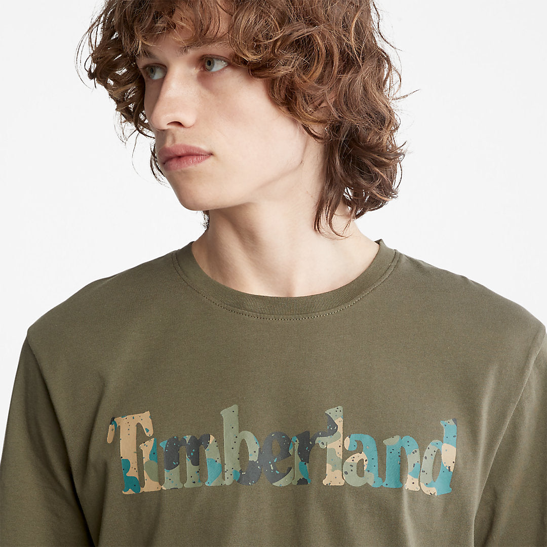Timberland Customer Favorite - Camo-Logo T-Shirt for Men in Dark Green