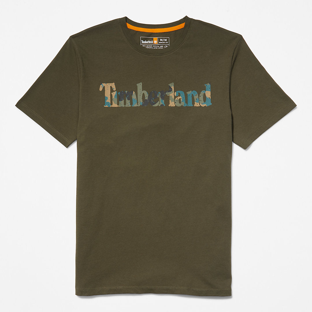 Timberland Customer Favorite - Camo-Logo T-Shirt for Men in Dark Green