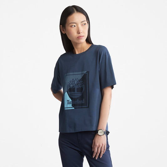 Timberland Customer Favorite - Logo Graphic T-Shirt for Women in Blue
