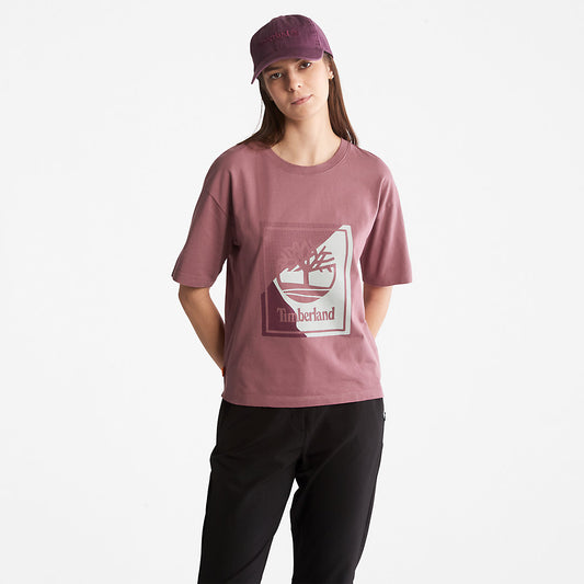 Timberland Essential - Logo Graphic T-Shirt for Women in Pink