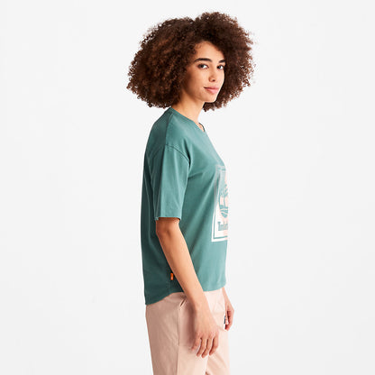 Timberland Great Value - Logo Graphic T-Shirt for Women in Teal