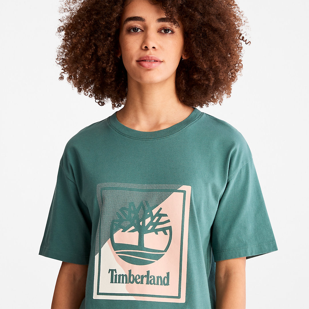 Timberland Great Value - Logo Graphic T-Shirt for Women in Teal