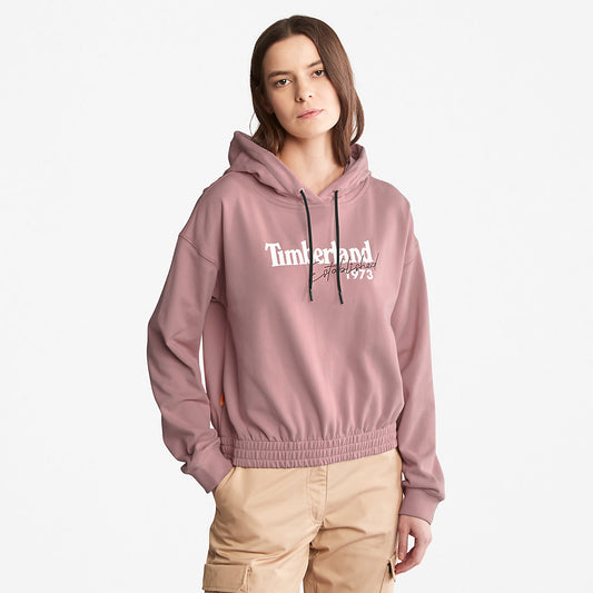 Timberland Deals - Established 1973 Logo Hoodie for Women in Pink