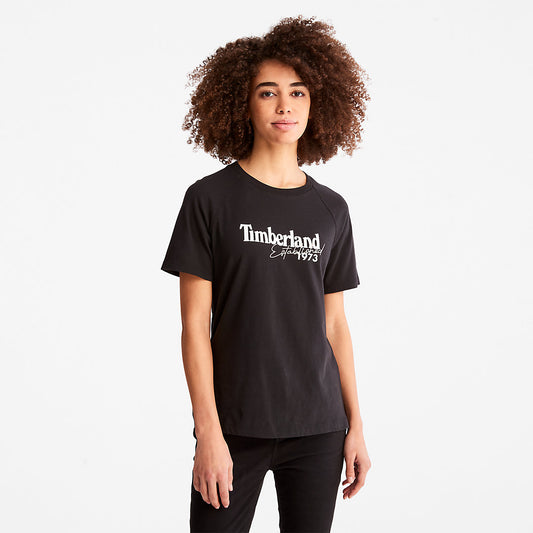 Timberland Quality - Raglan-sleeve Logo T-Shirt for Women in Black