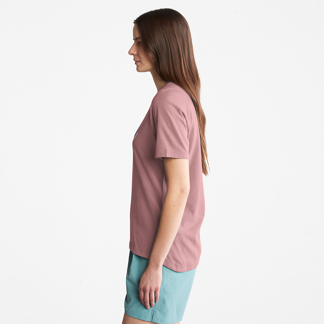 Timberland Trending - Raglan-sleeve Logo T-Shirt for Women in Pink
