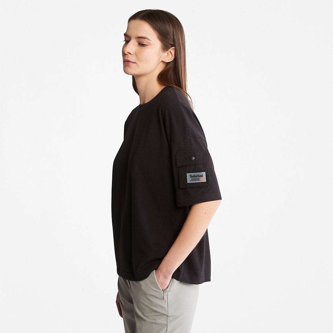 Timberland Exclusive - Progressive Utility Pocket T-Shirt for Women in Black
