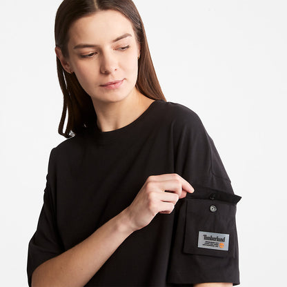 Timberland Exclusive - Progressive Utility Pocket T-Shirt for Women in Black