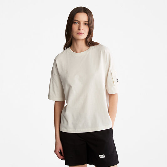 Timberland Top Pick - Progressive Utility Pocket T-Shirt for Women in White
