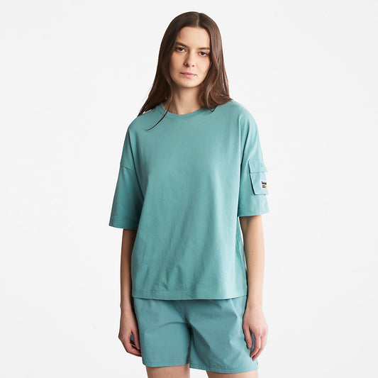 Timberland Exclusive - Progressive Utility Pocket T-Shirt for Women in Teal