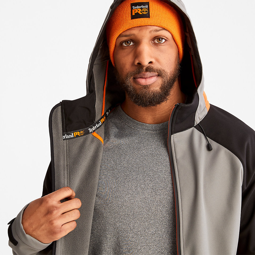Timberland Featured - Timberland PRO® Power Zip Hooded Softshell Jacket for Men in Grey
