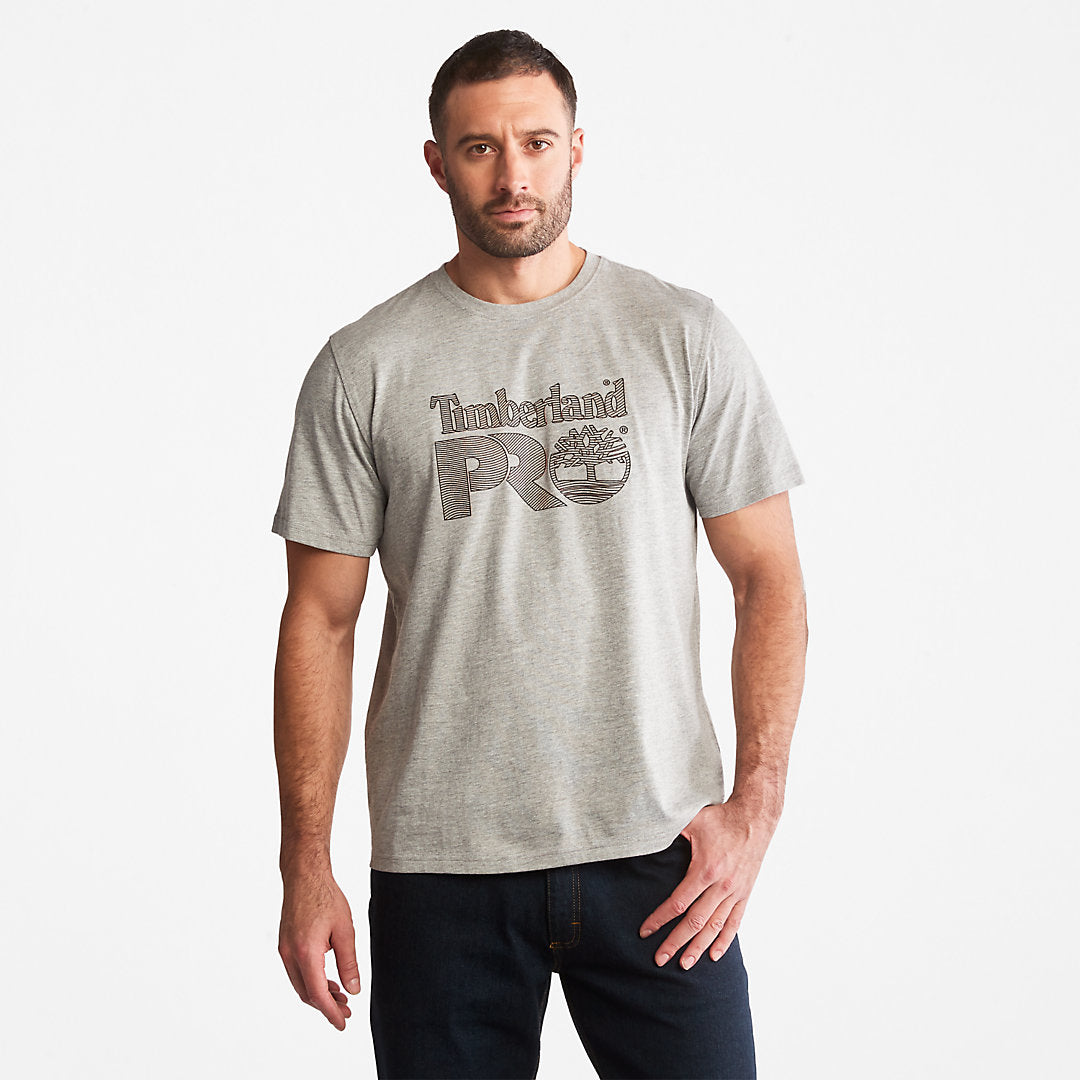 Timberland Trending - Timberland PRO® Textured Graphic T-Shirt for Men in Grey