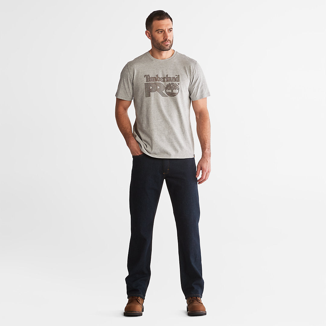 Timberland Trending - Timberland PRO® Textured Graphic T-Shirt for Men in Grey