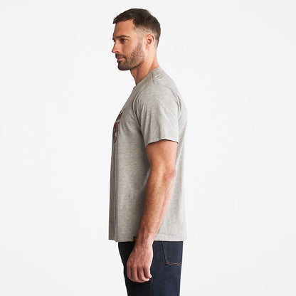 Timberland Trending - Timberland PRO® Textured Graphic T-Shirt for Men in Grey