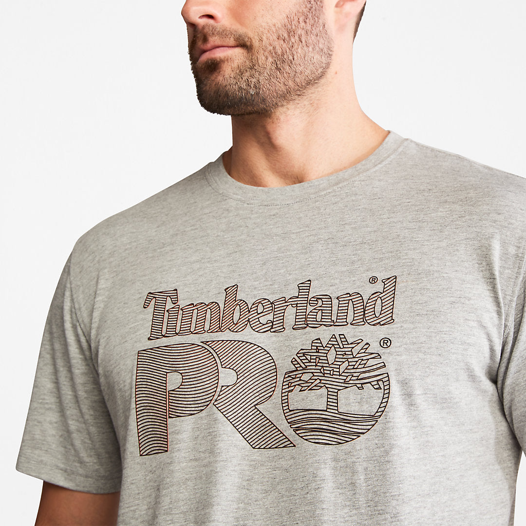 Timberland Trending - Timberland PRO® Textured Graphic T-Shirt for Men in Grey