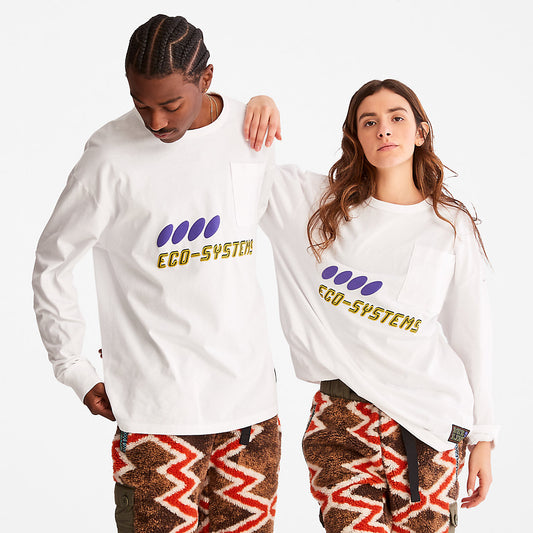 Timberland Premium - Bee Line x Timberland® Long-sleeved T-Shirt in White