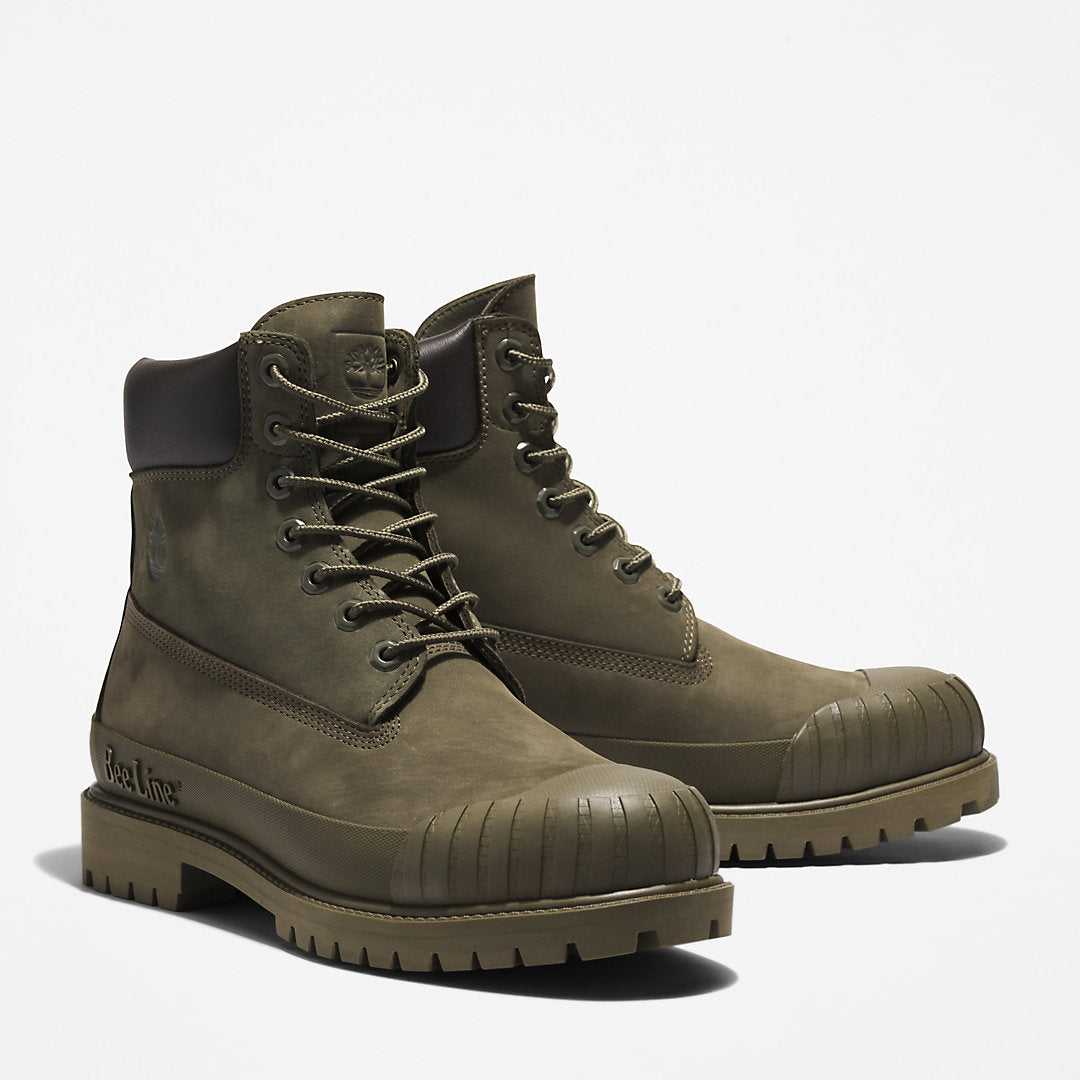 Timberland Premium - Bee Line x Timberland® 6 Inch Rubber Toe Boot for Men in Dark Green