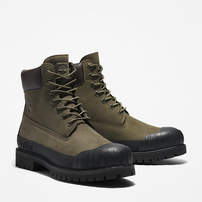 Timberland Best Seller - Bee Line x Timberland® 6 Inch Rubber Toe Boot for Men in Dark Green/Black