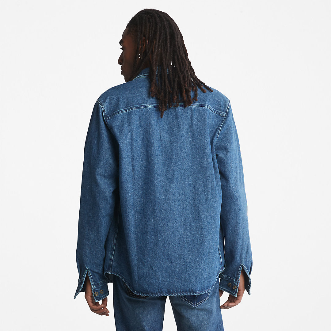 Timberland Premium - Outdoor Heritage Denim EK+ Overshirt for Men in Light Blue
