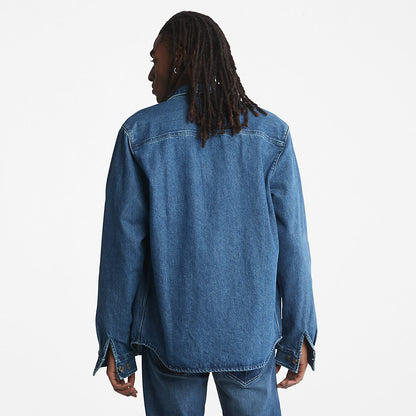 Timberland Premium - Outdoor Heritage Denim EK+ Overshirt for Men in Light Blue