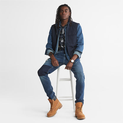 Timberland Premium - Outdoor Heritage Denim EK+ Overshirt for Men in Light Blue