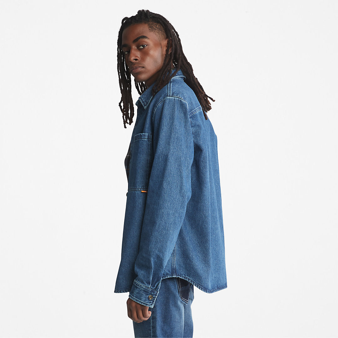 Timberland Premium - Outdoor Heritage Denim EK+ Overshirt for Men in Light Blue