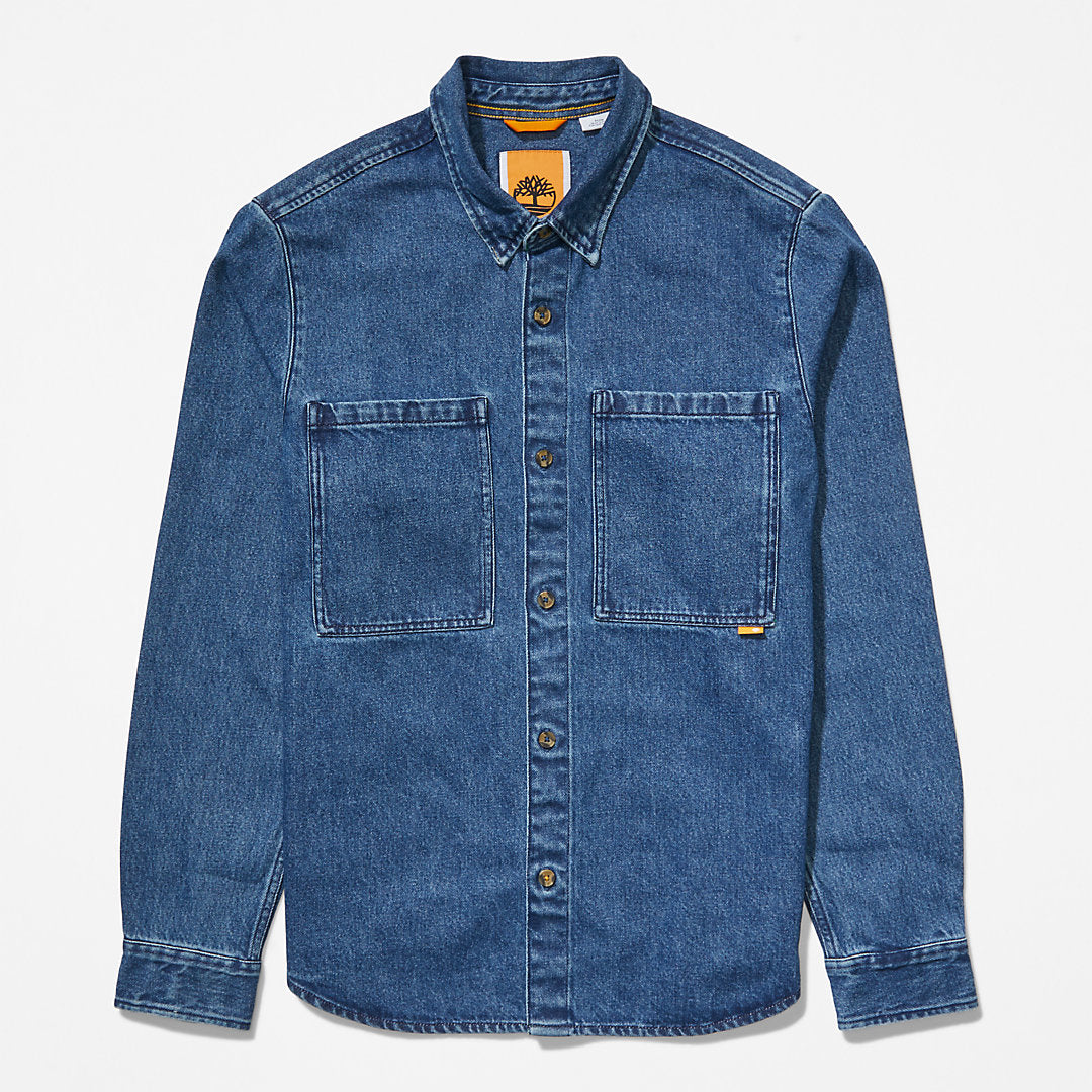 Timberland Premium - Outdoor Heritage Denim EK+ Overshirt for Men in Light Blue