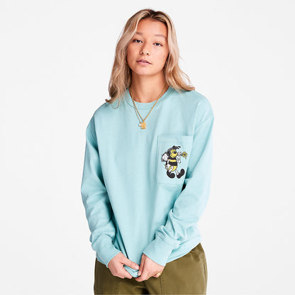 Timberland Classic - Bee Line x Timberland® Back-graphic Long-sleeved T-Shirt in Blue
