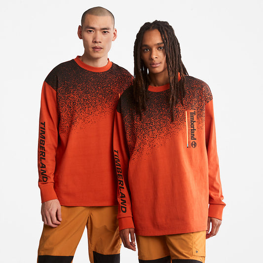 Timberland Latest - Outdoor Archive Long-sleeved Graphic T-Shirt in Orange