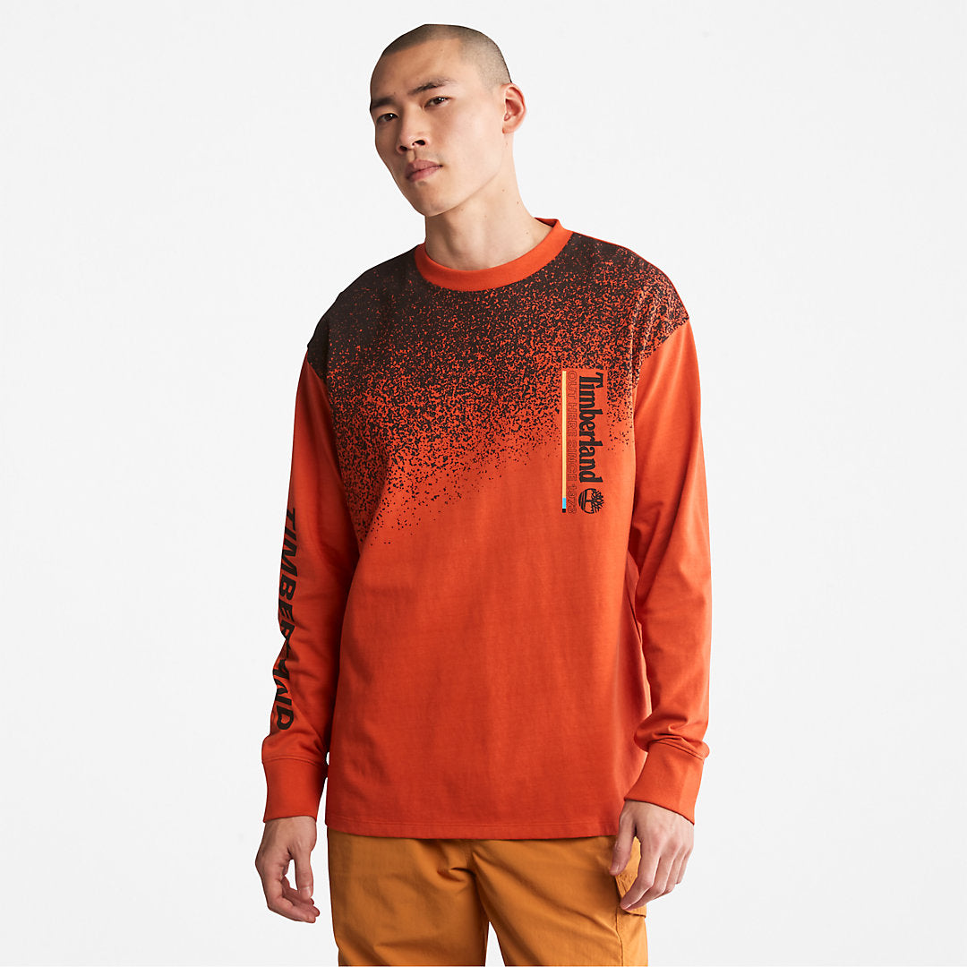 Timberland Latest - Outdoor Archive Long-sleeved Graphic T-Shirt in Orange