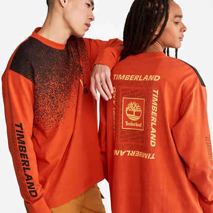 Timberland Latest - Outdoor Archive Long-sleeved Graphic T-Shirt in Orange